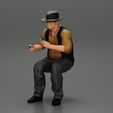 3DG-0001.jpg gangster man sitting and playing poker holding cigar