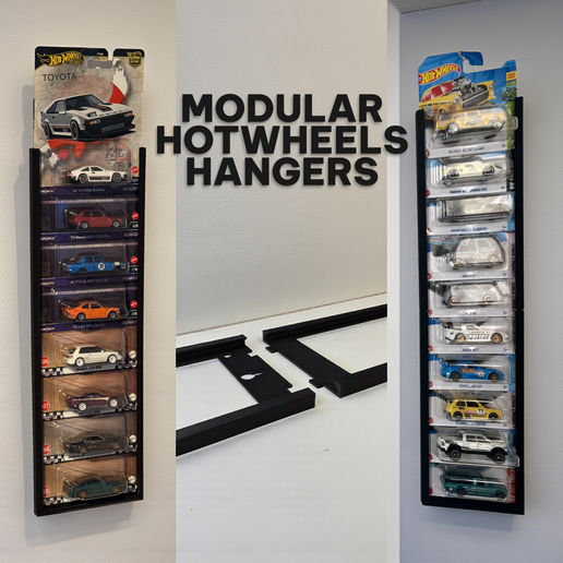 Modular 1:64 Card Hanger & Display (Compatible with Hot Wheels) 3MF  File for 3D printingCults