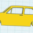 Web-capture_10-10-2023_1434_www.tinkercad.com.jpeg Volkswagen Mk1 Golf GTI Classic VW Silhouette Keyring