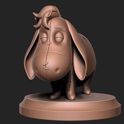 1.jpg Fichier STL gratuit Bourriquet - Ane triste en une seule pièce・Modèle à télécharger et à imprimer en 3D
