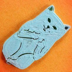 Dirty_Cat.jpg Free STL file Dirty Cat Book Bookmark - Dirty Cat Bookmark・3D print design to download