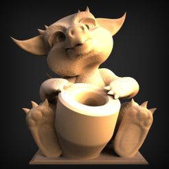 DG-002.jpg CUTE BABY DRAGON PEN (PENCIL) HOLDER