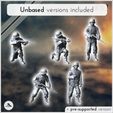 10.jpg Set of five German WW2 infantry troops (with MP40, Panzerfaust and K98k) (2) - Germany Eastern Western Front Normandy Stalingrad Berlin Bulge WWII