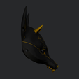 03_black.png Japanese fox kitsune mask with horns for cosplay