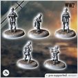 2.jpg Set of five German WW2 infantry troops (with MP40, Panzerfaust and K98k) (2) - Germany Eastern Western Front Normandy Stalingrad Berlin Bulge WWII