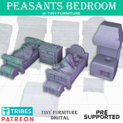 Bedroom_MMF.png STL file Peasants Bedroom・Model to download and 3D print