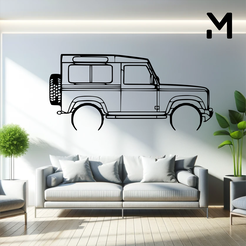 defender-90-2005.png Wall Silhouette: Land Rover - defender 90 2005
