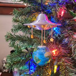 20221204_141838-1.jpg STL file UFO ornament (Moon and Earth not included)・3D printer design to download