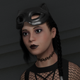 render-of-goth-woman-with-perihelion-cat-masquerade-mask-on-forehead.png Cat Masquerade Mask - Perihelion Prints