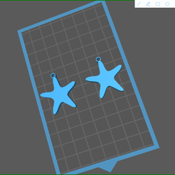 screenShot_Amazing_Elzing.png STL-Datei star fish earrings・Modell für 3D-Drucker zum Herunterladen