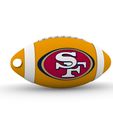 NFL-sf49ers.jpg STL file NFL BALL KEY RING SAN FRANCISCO 49ERS WITH CONTAINER・3D printing template to download