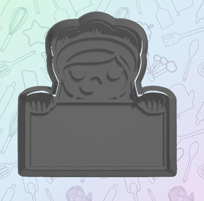 Pilgrim Girl Plaque Cookie Cutter