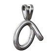 O-lower-case-wire-3d-letter-pendant-charm-10.jpg O Buchstabe Initiale 3d Kleinbuchstaben Draht Anhänger Charme Bügel 3D-Druck Modell