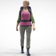 H1.4.jpg N3 walking Hiker Woman 1 64 Miniature 3D print model