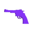 revolver_gun_80mm.stl Revolver handgun silhouette