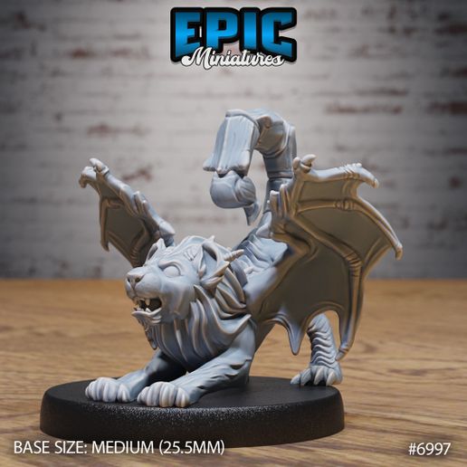 Manticore Baby ‧ DnD Miniature ‧ Tabletop Miniatures ‧ Gaming Monster ‧ 3D Model ‧ RPG ‧ DnDminis ‧ STL FILE