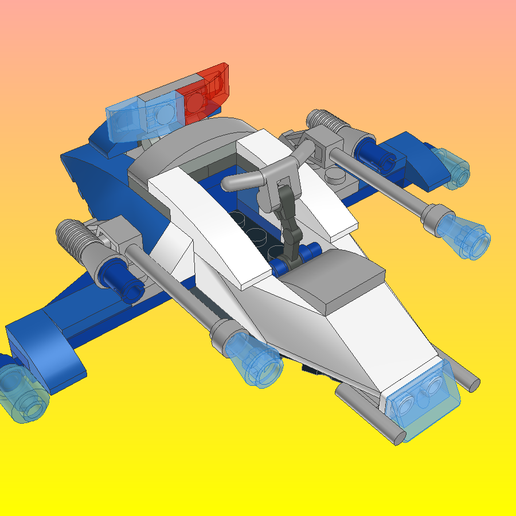 🚓 NotLego Lego Police Airplane Model 1604・ OBJ File for ・Cults