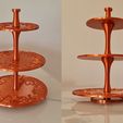 11.jpg Fichier 3D Support à cupcakes à 3 étages (rotatif et transformable)・Design pour imprimante 3D à télécharger