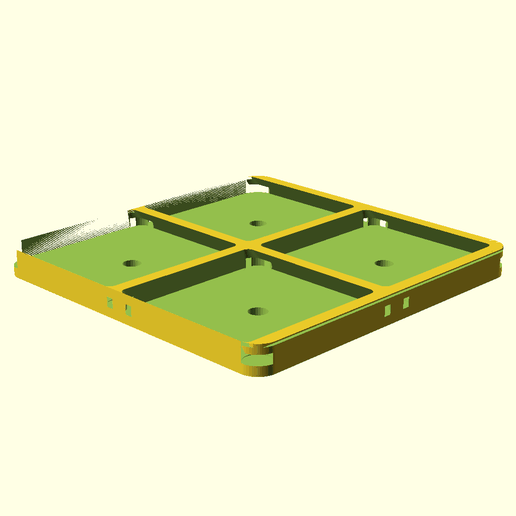 Placa Base Gridfinity — Pack 4 Tamaños (2×2, 3×2, 4×3, 5×3) — Imanes + M4, Sin Soportes
