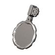 Flower-cluster-halo-Artdeco-stepped-Halo-memory-pendant-coin-12.jpg Cluster bail Art deco pattern N04 memory pendant 3D print model