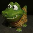 Croc-the-Crocodile-Painted.jpg Archivo STL Croc the Crocodile (Easy print no support)・Diseño para descargar y imprimir en 3D