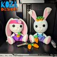 InShot_20240205_180219442.jpg Bunny Brothers, cute baby rabbits and their articulated carrot keychain