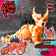 FreshStart14.png Chupacabra Cryptid MultiColor Flexi Print-In-Place + figure