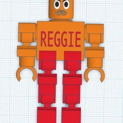 66955c7f-c669-4d56-9b9b-b443c230626a.jpeg Бесплатный 3D файл Reggie The Robot - Print In Place・Объект для скачивания и 3D печати