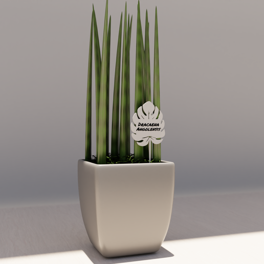 Monstera Pflanzenetikett STL Datei fr 3D-DruckCults