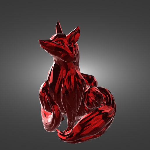 STL file Fox low poly・Model to download and 3D print・Cults