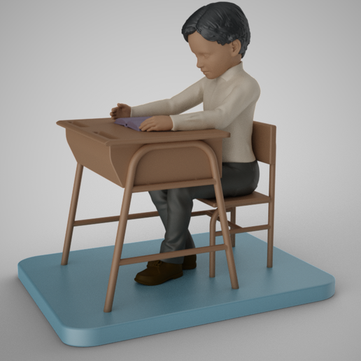 Little Boy Reading a Book