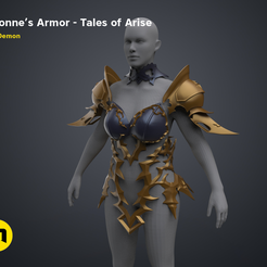 1-Shionne_Shoulder_Armor-24.png Fichier 3D Armure de Shionne - Le conte du Bélier・Plan à imprimer en 3D à télécharger, 3D-mon