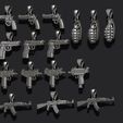 78546846565456546.jpg Gun pendants pack 3D print model