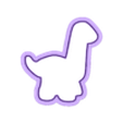 dinosaur brontosaur modern mini 2.25.stl 4 sizes - Mod Brontosaur Allosaur Dinosaur Cookie Cutter - SHARP cutting edges - So Versatile!