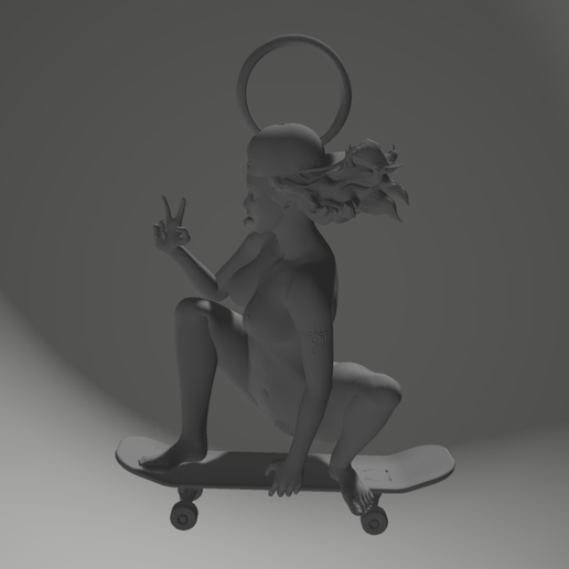 skateboarder keychain 2 - 3D model önizlemesi