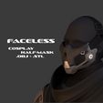 KFACELESS COSPLAY HALF-MASK peje eo ye Faceless - cosplay sci-fi half-mask