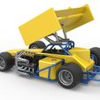 12.jpg Diecast Supermodified front engine Winged race car V2 Scale 1:25