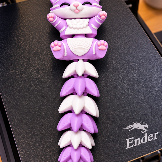 Flexy Cat Acrobat – Articulated Flexible Cat & Keychain
