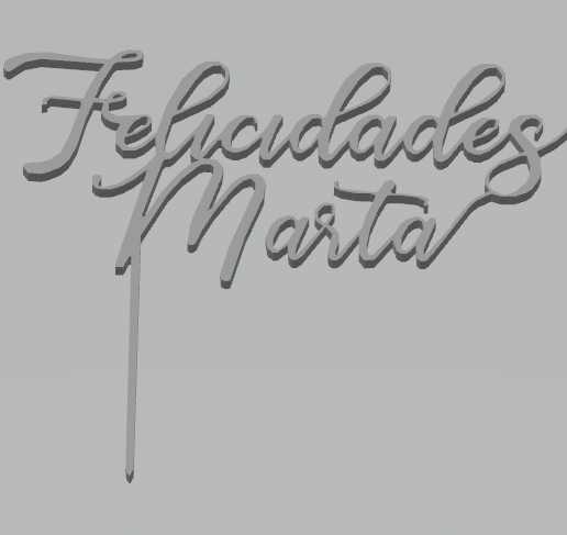 Congratulations Marta - 3D model önizlemesi