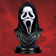 gsa.png Ghost Face - Bust (3D Print STL)