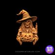 witchandhalloween-pumpkin-2.jpg Witch & Pumpkin Bas-Relief STL