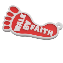 WALK-BY-FAITH-KEY.png Free STL file CHRISTIAN - WALK BY FAITH - KEYTAG - KEYCHAIN・3D printer model to download