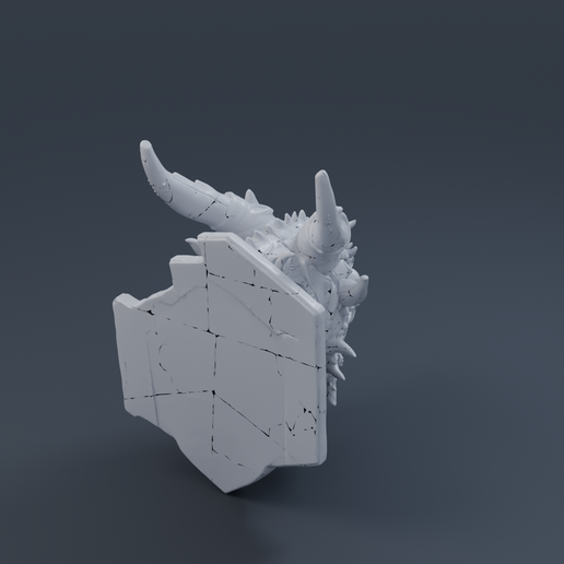 Dragon Head Wall Mount 3D printable STL miniature