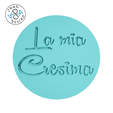 Stamp-La-mia-Cresima-Outbosser-7cm-CP.png La mia Cresima - Embosser + Debosser - Cookie Cutter - Fondant - Polymer Clay