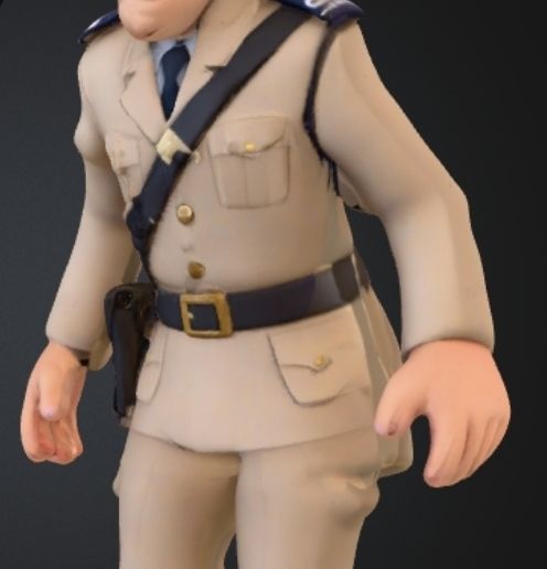 Figurine 1/18 Louis De Funes Gendarme Vroom Not Peint for Norev Solido