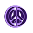peacesign3cm.stl Peace sign cutter set - made for polymer clay