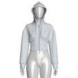 Girls-Cinched-Waist-Zip-Up-Crop-Hoodie-Melange_6.png Girls Cinched Waist Zip-Up Crop Hoodie Melange | Marvelous / Clo3d / obj / fbx
