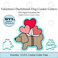 Etsy-Listing-Template-STL.png Valentines Dachshund Dog Cookie Cutters | Standard & Imprint Cutters Included | STL Files
