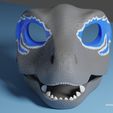 DinoMask3.jpg Raptor Dinosaur mask wearable with moving jaw