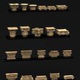 Pack_02_KEY.jpg STL-Datei Pack Columns 3D Model kostenlos・Objekt zum Herunterladen und Drucken in 3D